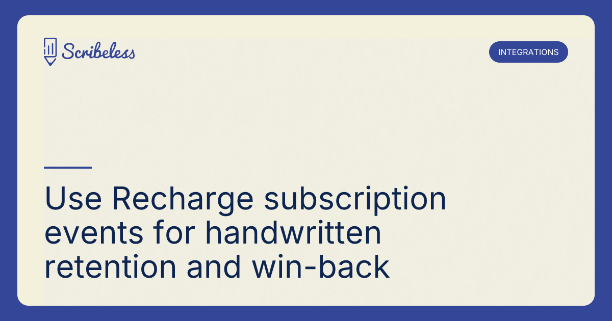 Recharge Handwritten Notes Integration | Scribeless