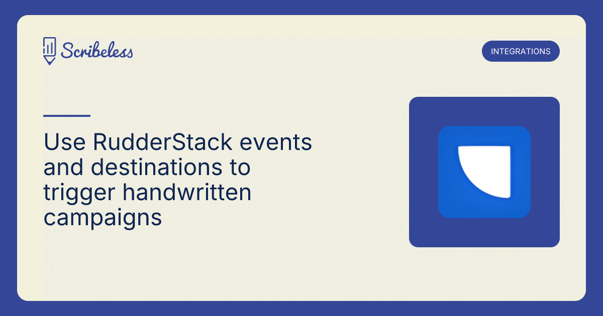 RudderStack Handwritten Notes Integration | Scribeless