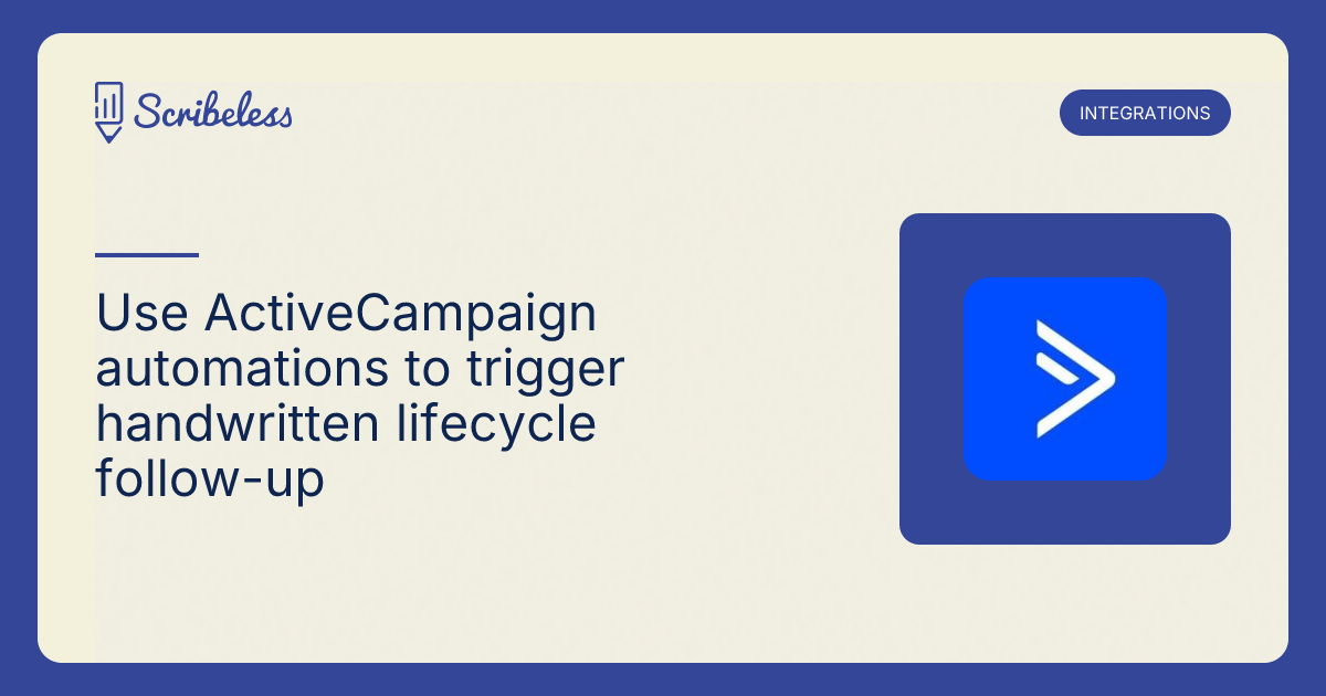 ActiveCampaign Handwritten Notes Integration | Scribeless