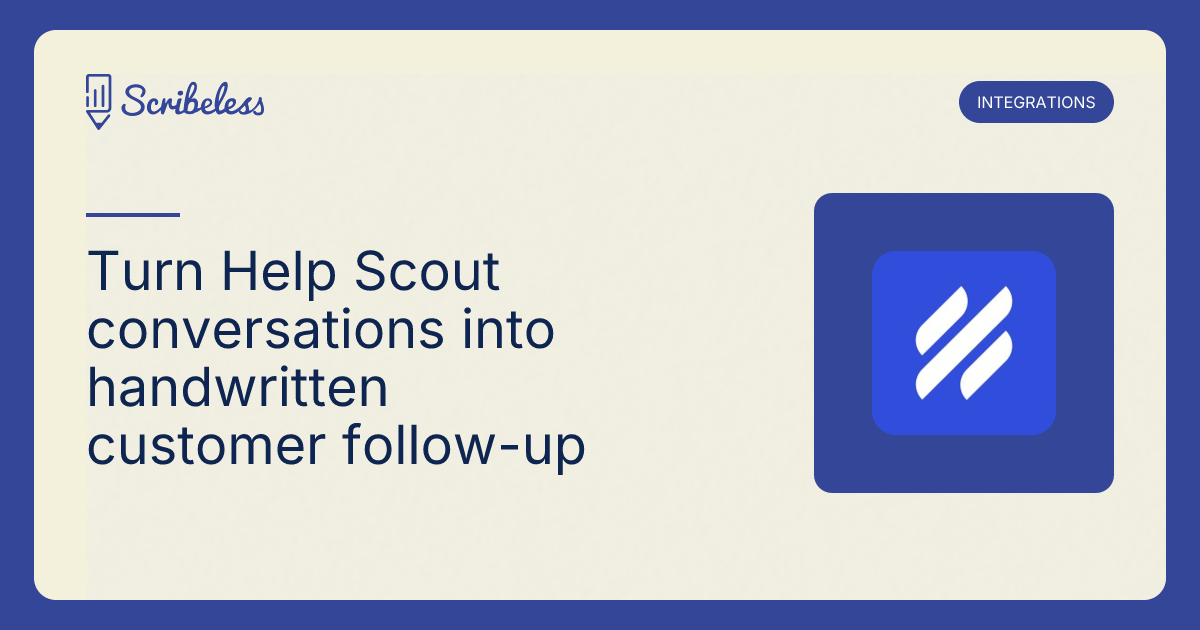 Help Scout Handwritten Notes Integration | Scribeless