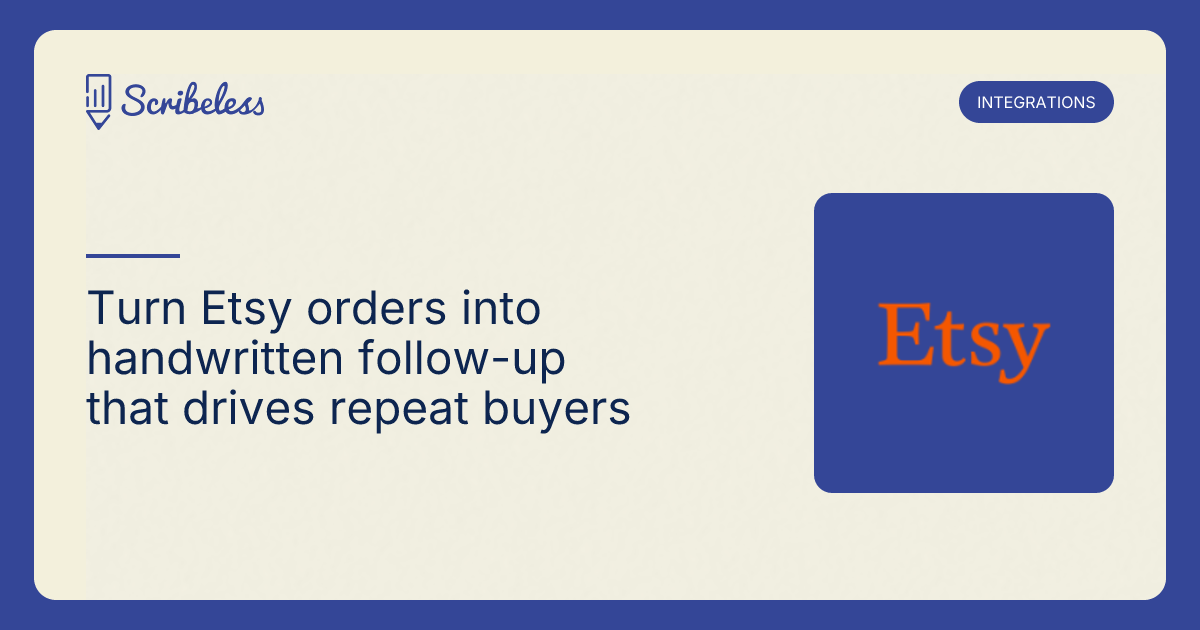 Etsy Handwritten Notes Integration | Scribeless