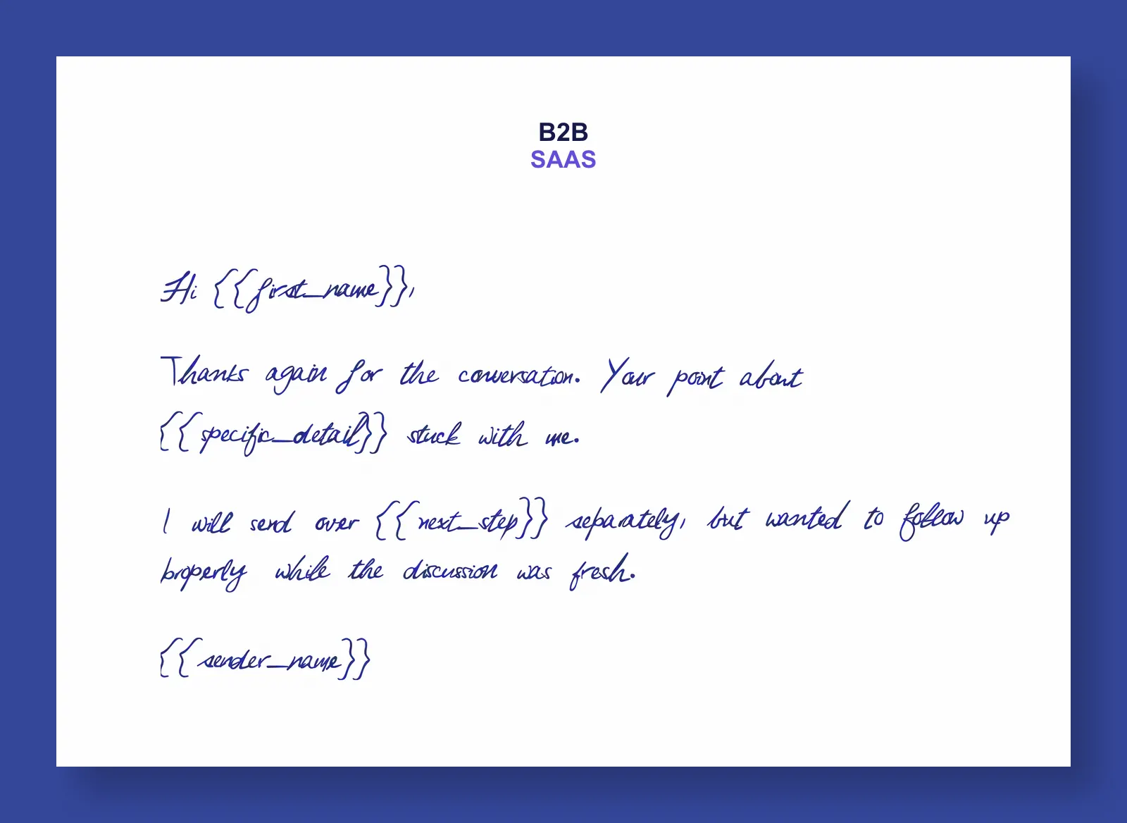 Attio post-meeting handwritten note example
