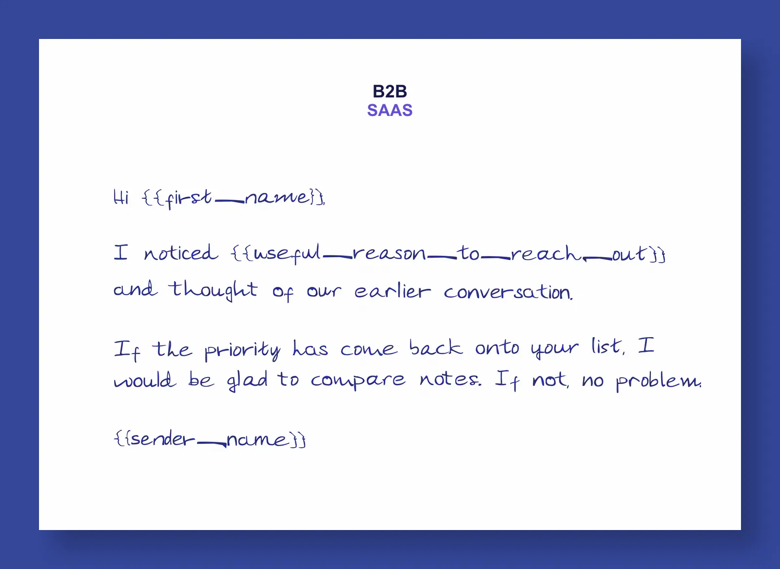 Attio strategic account reactivation handwritten note example