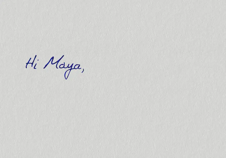 Scribeless handwritten note auto-resizing as more CRM message copy is added