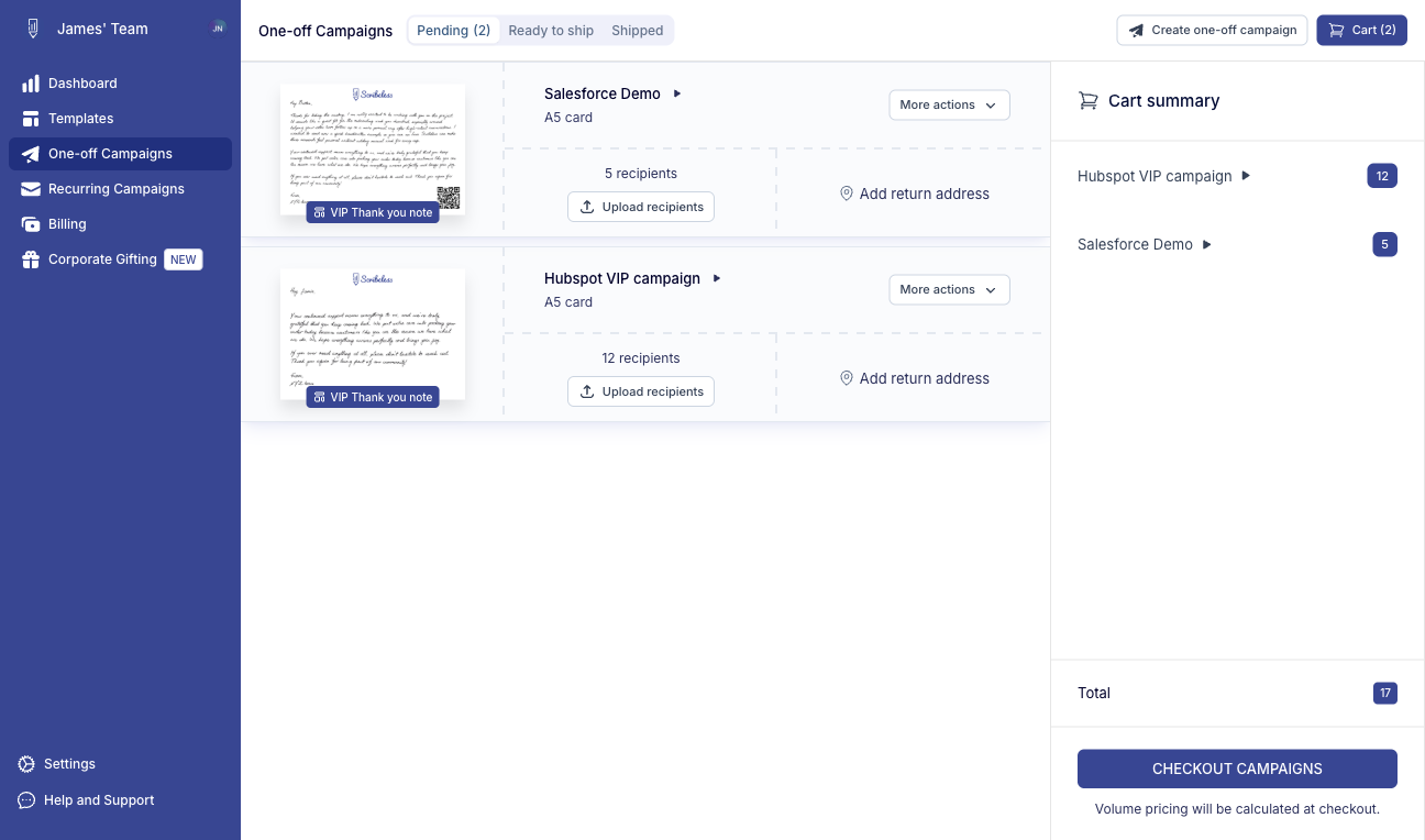 Send platform view
