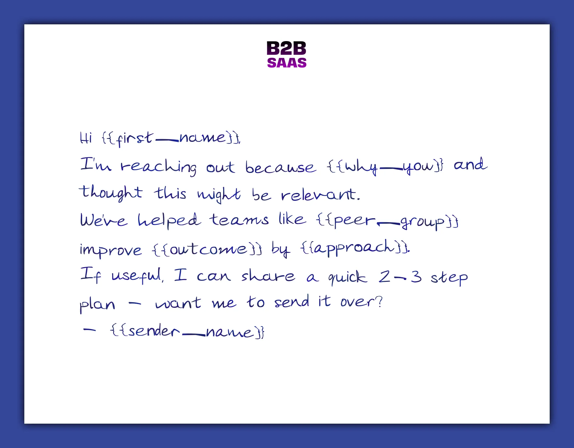 Working Lead handwritten note example