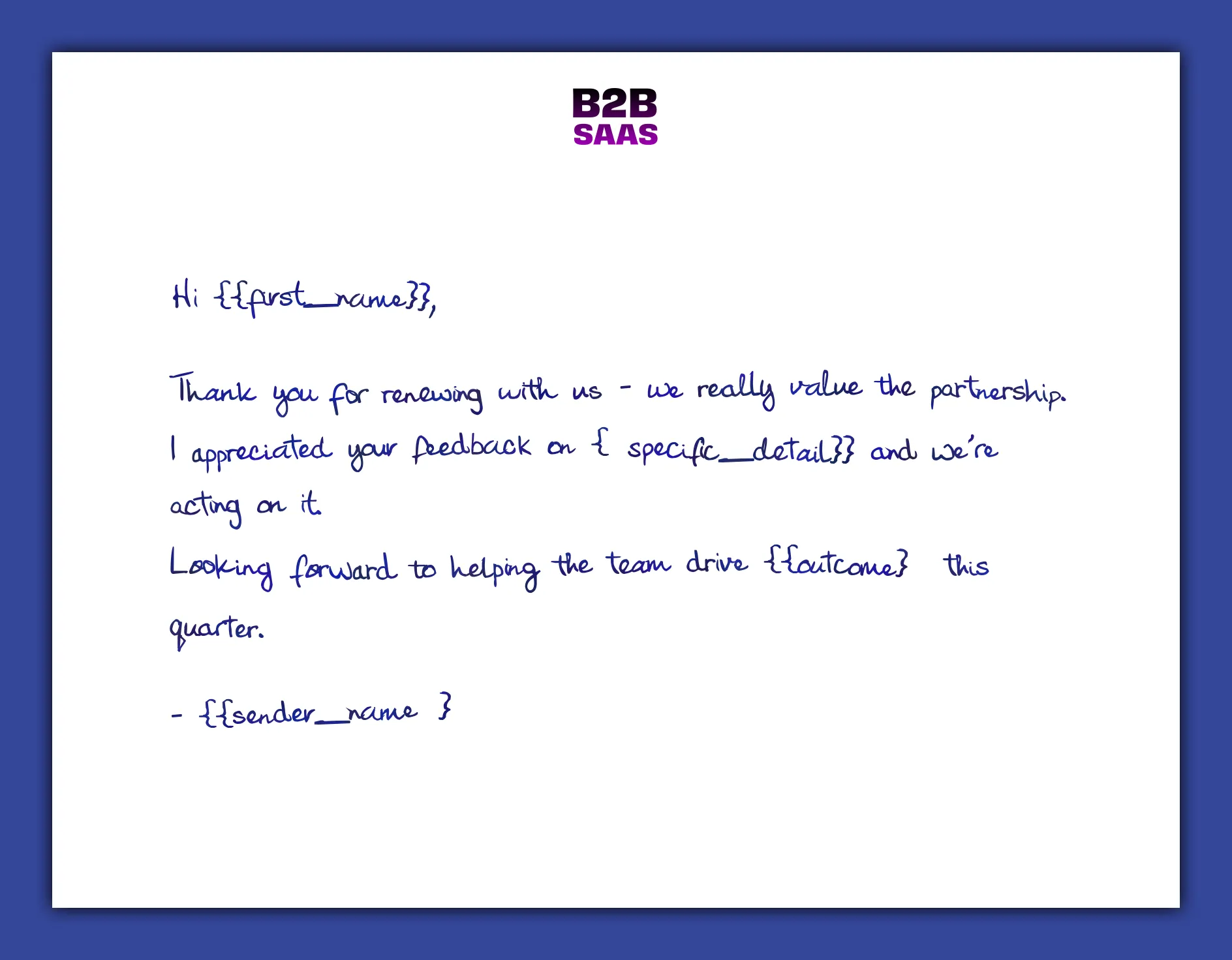 Thank you note after renewal example