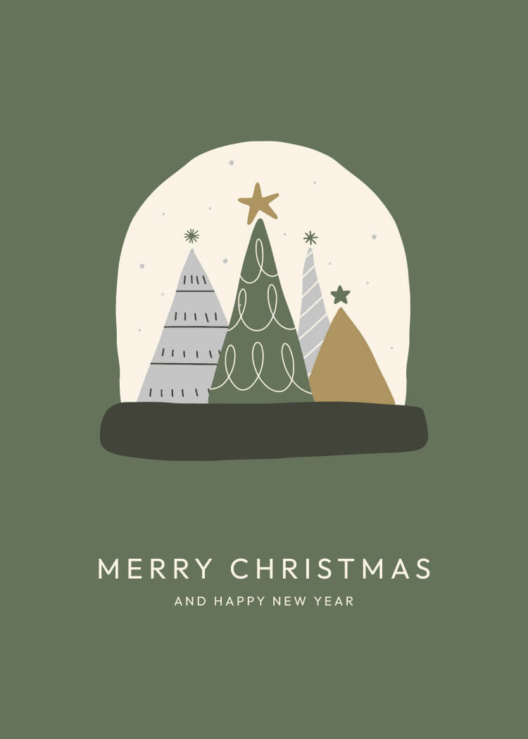 P-1 holiday card design