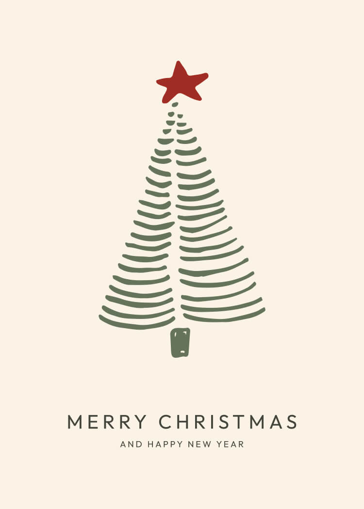 P-4 holiday card design
