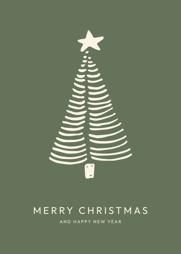 P-13 holiday card design