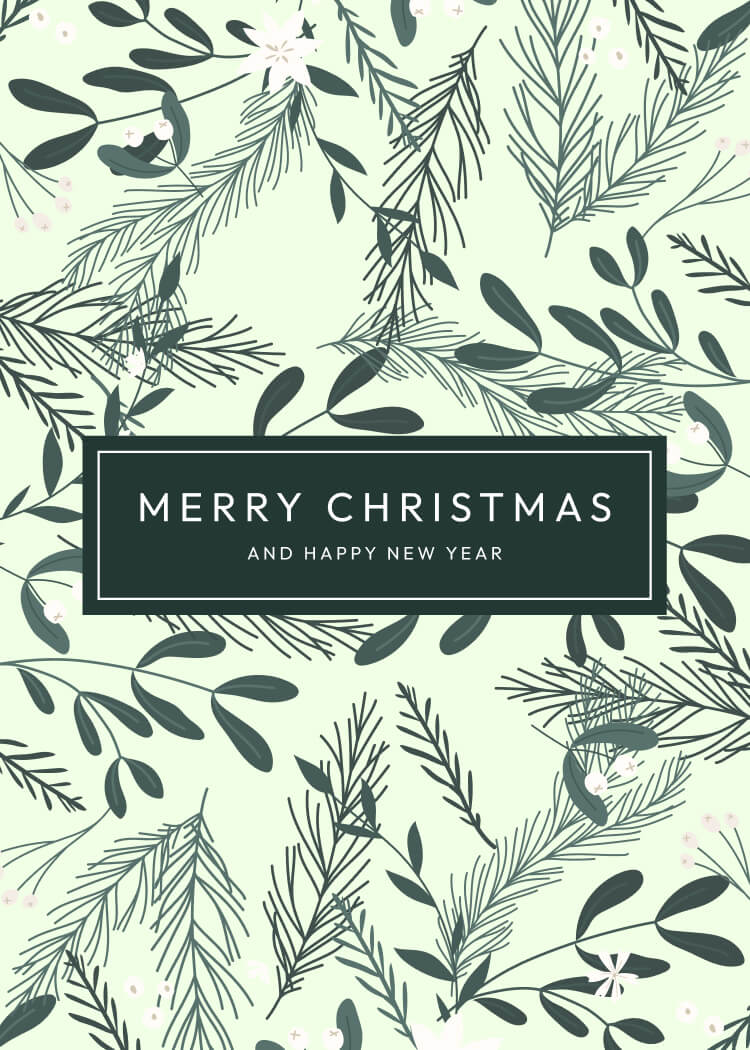 P-10 holiday card design