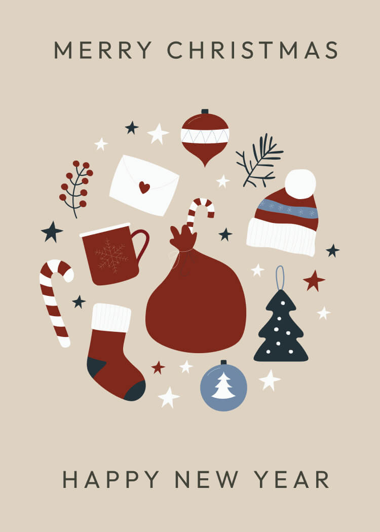 P-27 holiday card design
