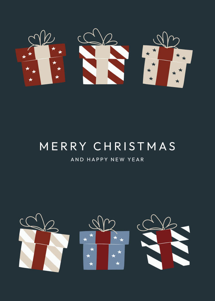 P-28 holiday card design