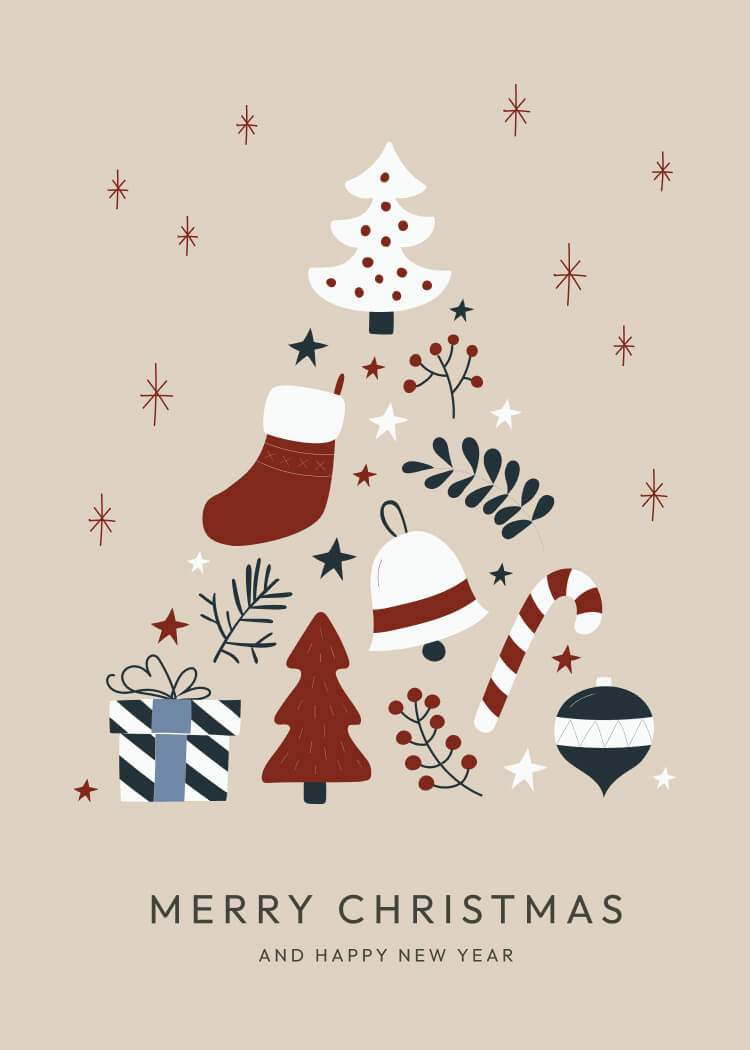 P-26 holiday card design